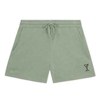 Dalix Womens Martini Midweight Washed Fleece Shorts