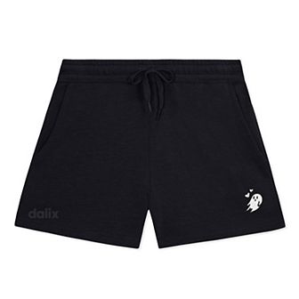 Dalix Womens Heartly Ghost Midweight Washed Fleece Shorts