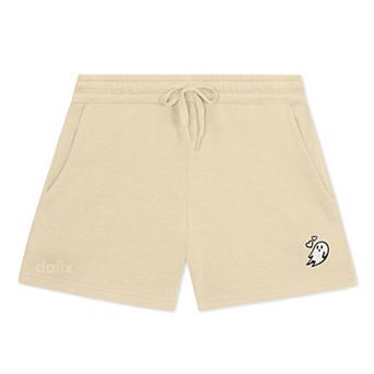 Dalix Womens Heartly Ghost Midweight Washed Fleece Shorts