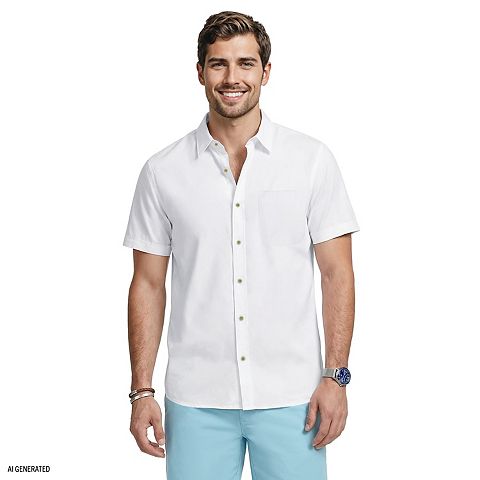 Мужская рубашка IZOD Luxury Classics на пуговицах