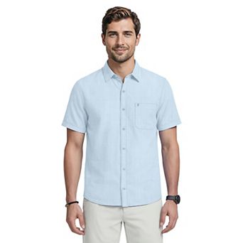 IZOD Short Sleeve Luxury Classics Button-Down Shirt