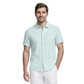 IZOD Short Sleeve Luxury Classics Button-Down Shirt