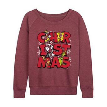 Women's Dr. Seuss Characters French Terry Long Sleeve Graphic Tee