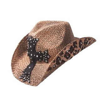 Adult Peter Grimm Kit Cross Front Cheetah Side Panel Hat