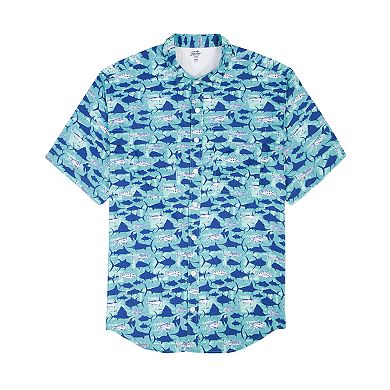 IZOD Sunshield Performance Short Sleeve Button Down Shirt