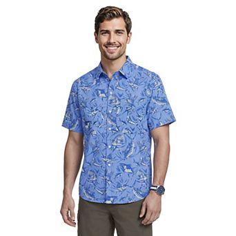 IZOD Sunshield Performance Short Sleeve Button Down Shirt