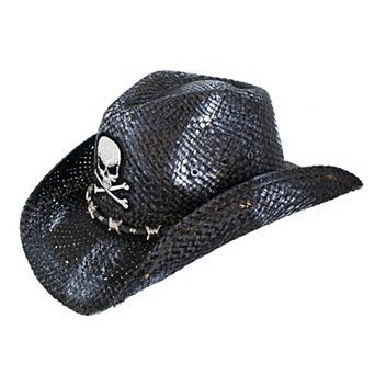 Women's Peter Grimm Axl Skull Patched Drifter Hat