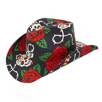 Adult Peter Grimm Rough Love Skull & Roses Drifter Hat