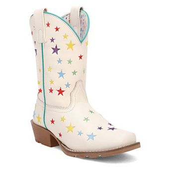 Dan Post Starlett Girls' Leather Western Boots With Star Design