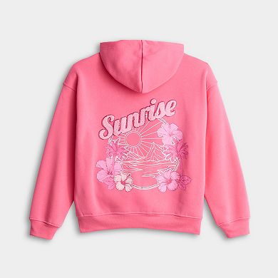 Girls 7-16 Harper & Ivy Fleece Graphic Hoodie
