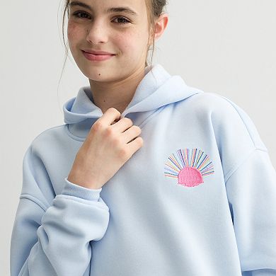 Girls 7-16 Harper & Ivy Fleece Graphic Hoodie
