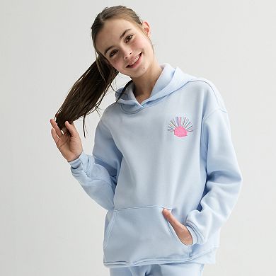 Girls 7-16 Harper & Ivy Fleece Graphic Hoodie