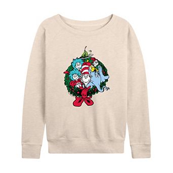 Women's Dr. Seuss Characters French Terry Long Sleeve Graphic Tee
