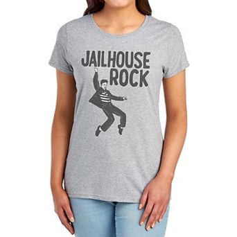 Juniors' Elvis Jailhouse Rock Graphic Tee