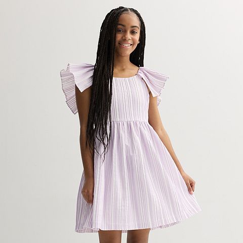 Girls 7-16 Bonnie Jean Open Back Stripe Dress
