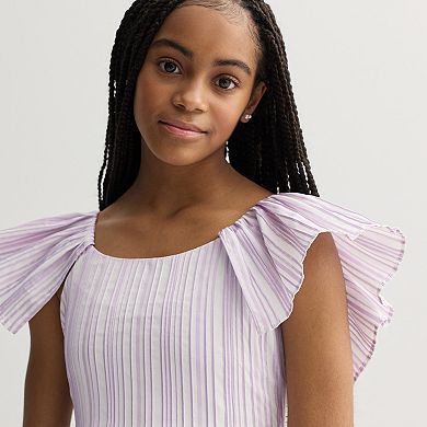 Girls 7-16 Bonnie Jean Open Back Stripe Dress