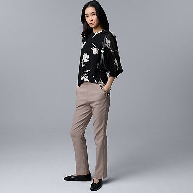 Women's Simply Vera Vera Wang Mixed Media Twist Sleeve Top