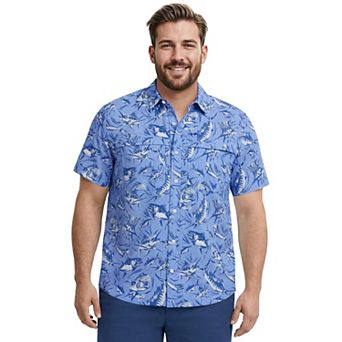 Big & Tall IZOD Sunshield Performance Short Sleeve Button-Down Shirt