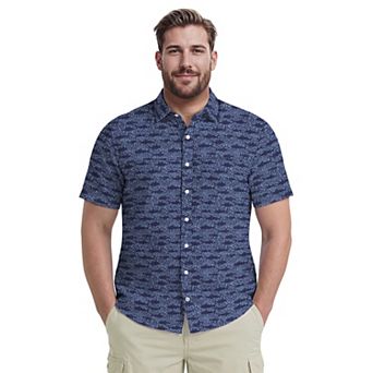 Big & Tall IZOD Sunshield Performance Short Sleeve Button-Down Shirt