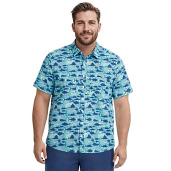 Big & Tall IZOD Sunshield Performance Short Sleeve Button-Down Shirt