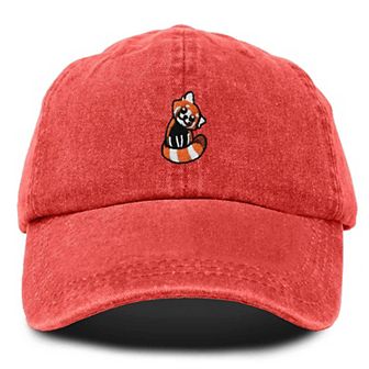 Dalix Red Panda Embroidered Dad Hat