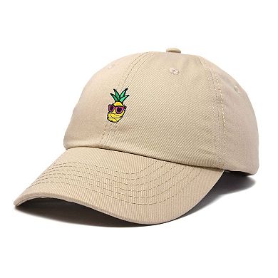 Dalix Pineapple Embroidered Dad Hat