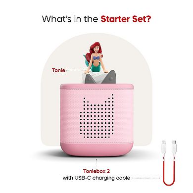 tonies Disney's The Little Mermaid Toniebox 2 Cloud Pink Starter Set