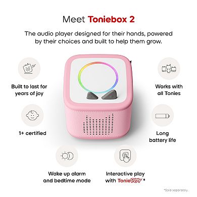 tonies Disney's The Little Mermaid Toniebox 2 Cloud Pink Starter Set