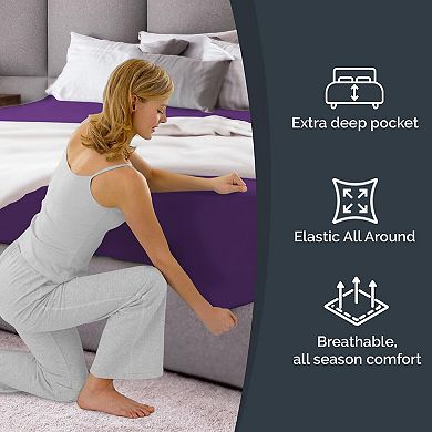 Microfiber Fitted Sheet 18" - 24" Inch Extra Deep Pocket