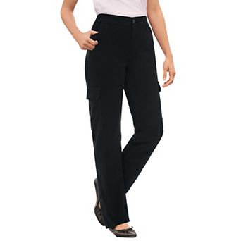 Woman Within Plus Size Straight-Leg Cargo Pant