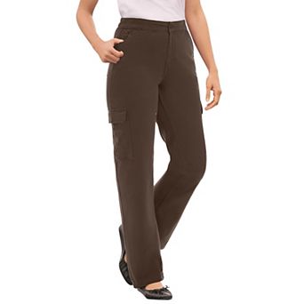 Woman Within Plus Size Straight-Leg Cargo Pant