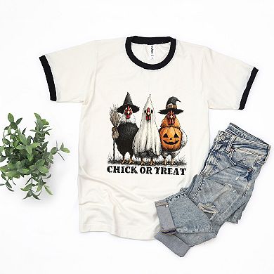 Chick or Treat Halloween Chickens - Ringer Tee
