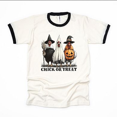 Chick or Treat Halloween Chickens - Ringer Tee