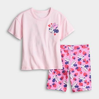 Toddler & Girls 6-12 Disney's Minnie & Daisy 2 pc Sensory Adaptive Graphic Tee & Bike Short Set