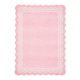 Garvee Flounce Bordered Area Rug Stain Resistant Non Slip Throw Rug for Living Room Bedroom Kitchen