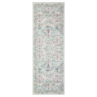 Garvee Machine Washable Rustic Area Rug Non Slip Low Pile Soft Rug for Bedroom Kitchen Bathroom