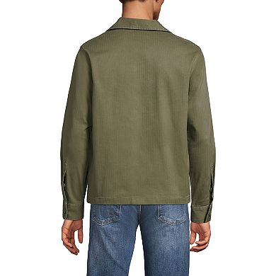 Men's Lands' End Herringbone Utility Shirt Jacket