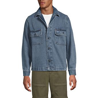 Men's Lands' End Denim Utility Shirt Jacket