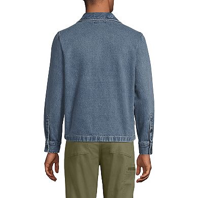 Men's Lands' End Denim Utility Shirt Jacket