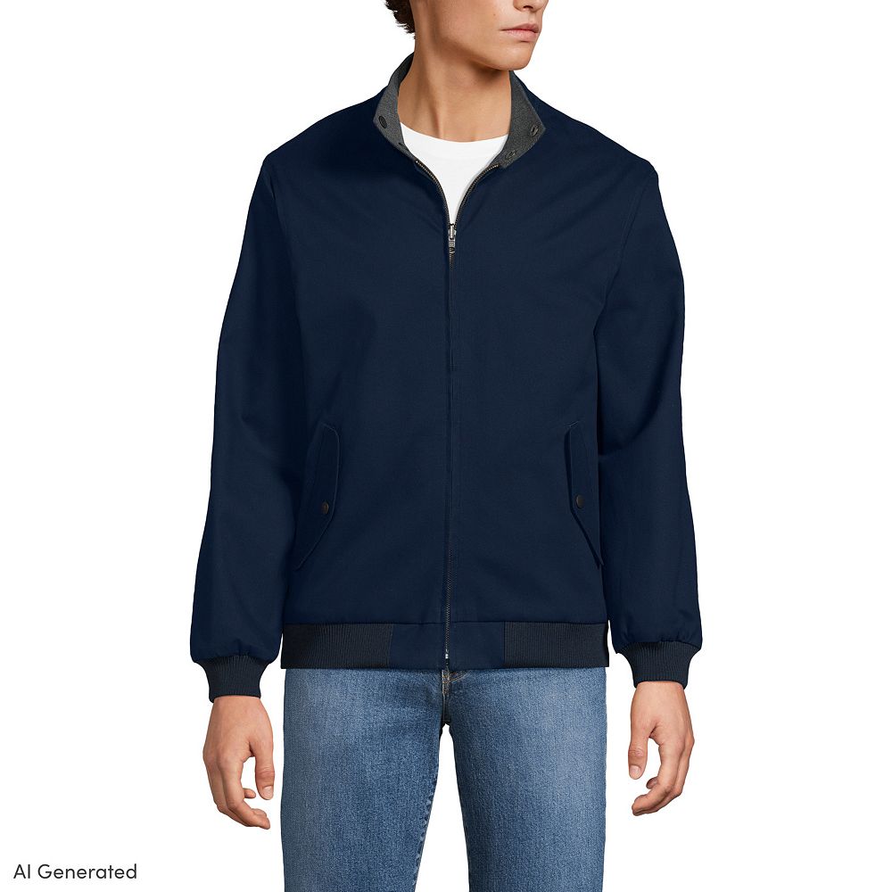 Men's Lands' End Reversible Harrington Jacket