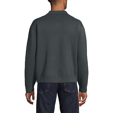 Men's Lands' End Long Sleeve Cotton Full Zip Chore Coat