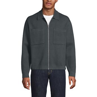 Men's Lands' End Long Sleeve Cotton Full Zip Chore Coat