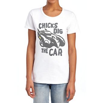 Juniors' Batman Batmobile Graphic Tee