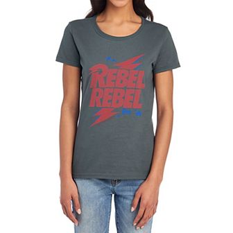 Juniors' David Bowie Rebel Rebel Graphic Tee