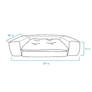 Carolina Pet Co. Microfiber Rectangle Couch Pet Bed