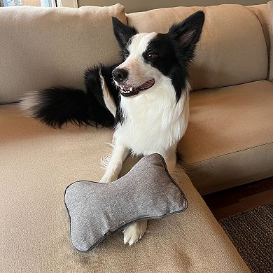 Carolina Pet Co. GreenDog Luxe Neutral Bone-Shaped Pet Pillow