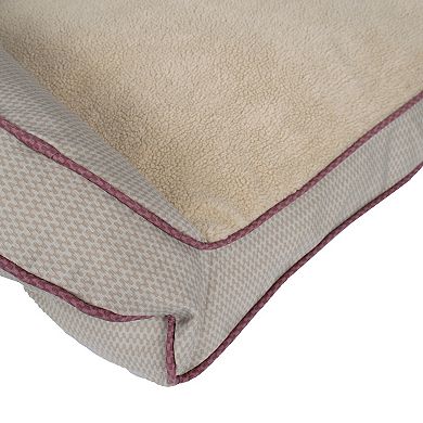 Carolina Pet Co. GreenDog Checkered Wave Bolster Pet Bed