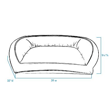 Carolina Pet Co. GreenDog Checkered Wave Bolster Pet Bed