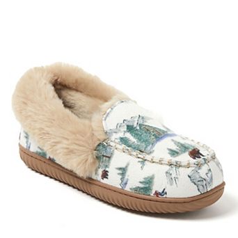 Dearfoams Ryland Cabin Women's Moc Toe Slip-On Slippers
