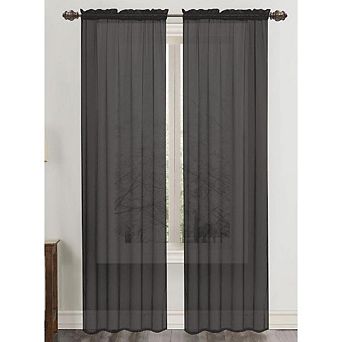 100% Polyester Celine Sheer Rod Pocket Machine Washable Curtain Panel